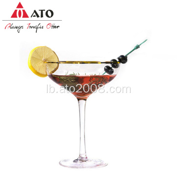 Ato héich Qualitéit Cocktail Glas mat Gold Rim